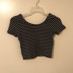 Black and White Striped AA shirt